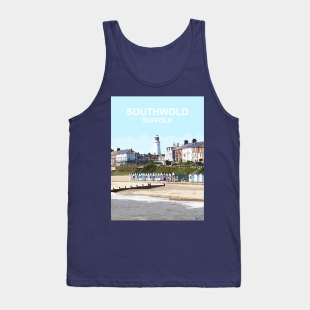 Southwold Suffolk. Travel poster. Gift. Tank Top by BarbaraGlebska